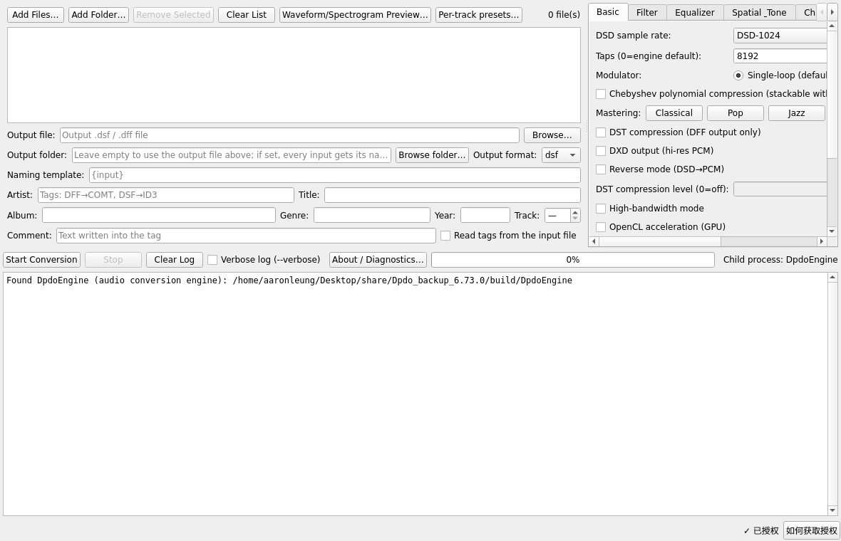 Interface do DpdoAudioTools
